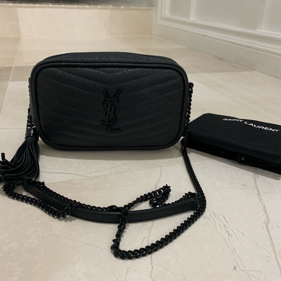 Saint Laurent Mini Lou Pebbled Leather Camera Bag - Picture 5 of 15